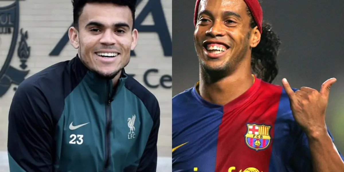 Luis Díaz tiene la esencia de Ronaldinho para jugar con alegría y el crack brasileño con un vídeo le demostró en redes sociales qué debe agregar a su repertorio de jugadas.