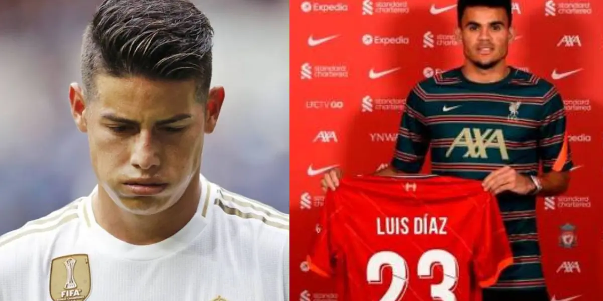 Luis Díaz vive un momento increible con su club, situación que lo hace merecedor de grandes reconocimientos a nivel personal, caso contrario de James a esa edad. 
