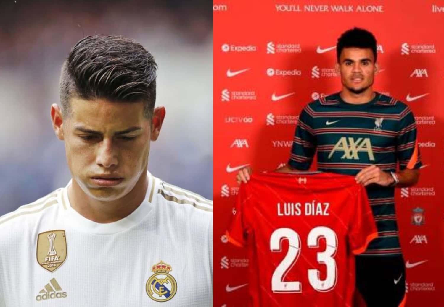 Luis Díaz vive un momento increible con su club, situación que lo hace merecedor de grandes reconocimientos a nivel personal, caso contrario de James a esa edad.