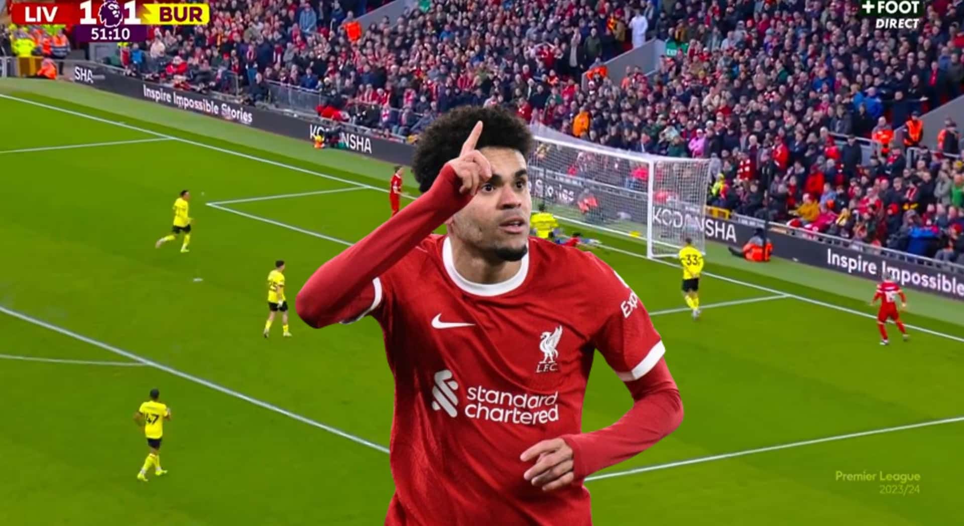 Luis Díaz volvió a mojar para Liverpool. FOTO: 'X'