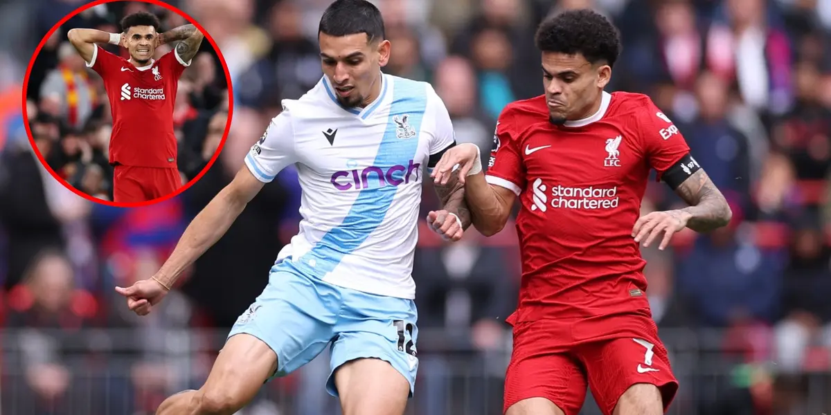 Luis Díaz vs Daniel Muñoz en Liverpool contra Crystal Palace