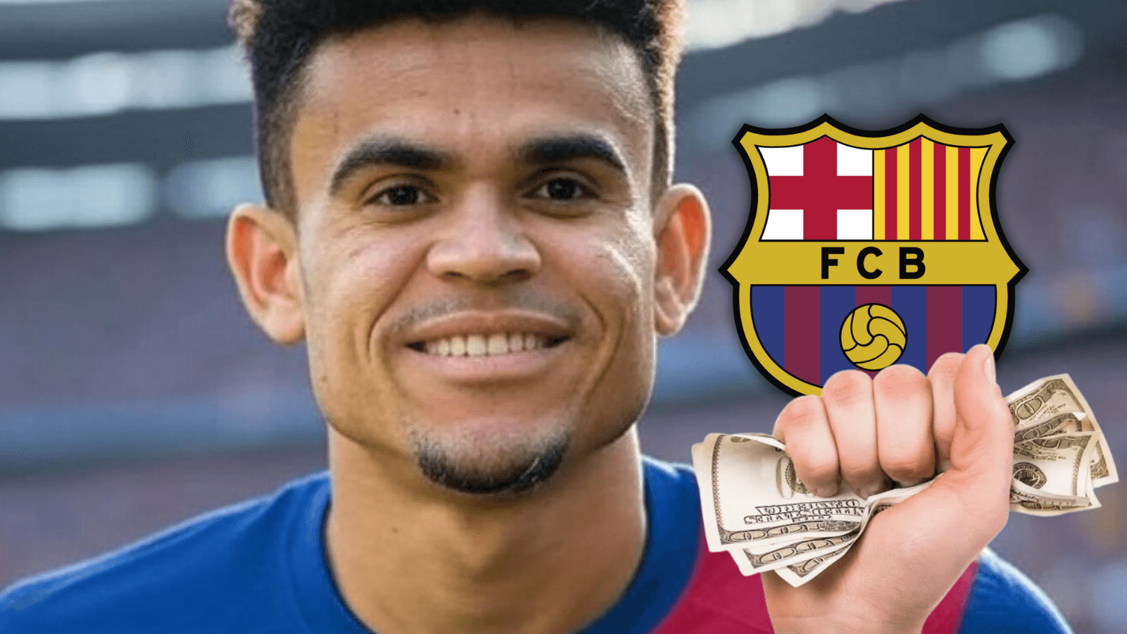 Luis Díaz vuelve a sonar fuerte en Barcelona y ya habría una oferta en camino. Foto: Imagen creada con Grok y Escudoteca