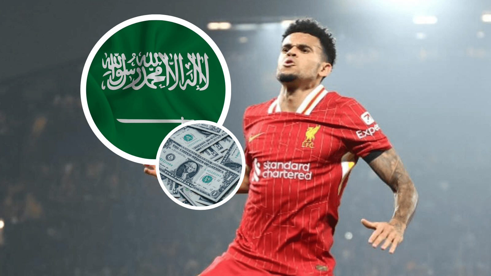 Luis Díaz y atención a los grandes compañeros que tendrá en su nuevo club Foto: LFC y Pexels