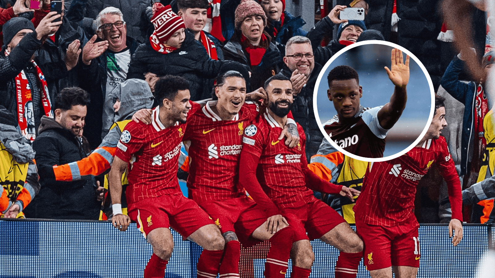 Luis Díaz y Jhon Jader Durán Foto: LFC y Aston Villa