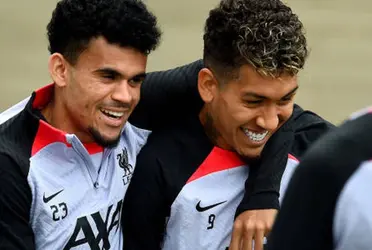 Luis Díaz y Roberto Firmino son dos grandes amigos en el Liverpool de Inglaterra.