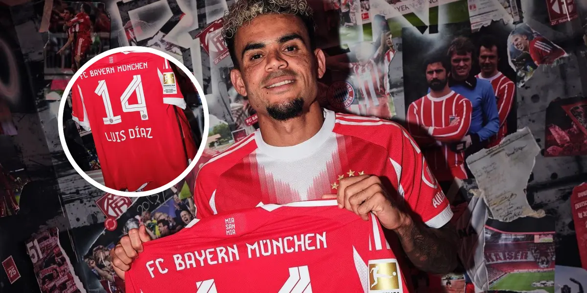 Luis Díaz ya posa con su nueva camiseta y conoce la historia detrás de este numero en el Bayern Múnich Foto: FC Bayern