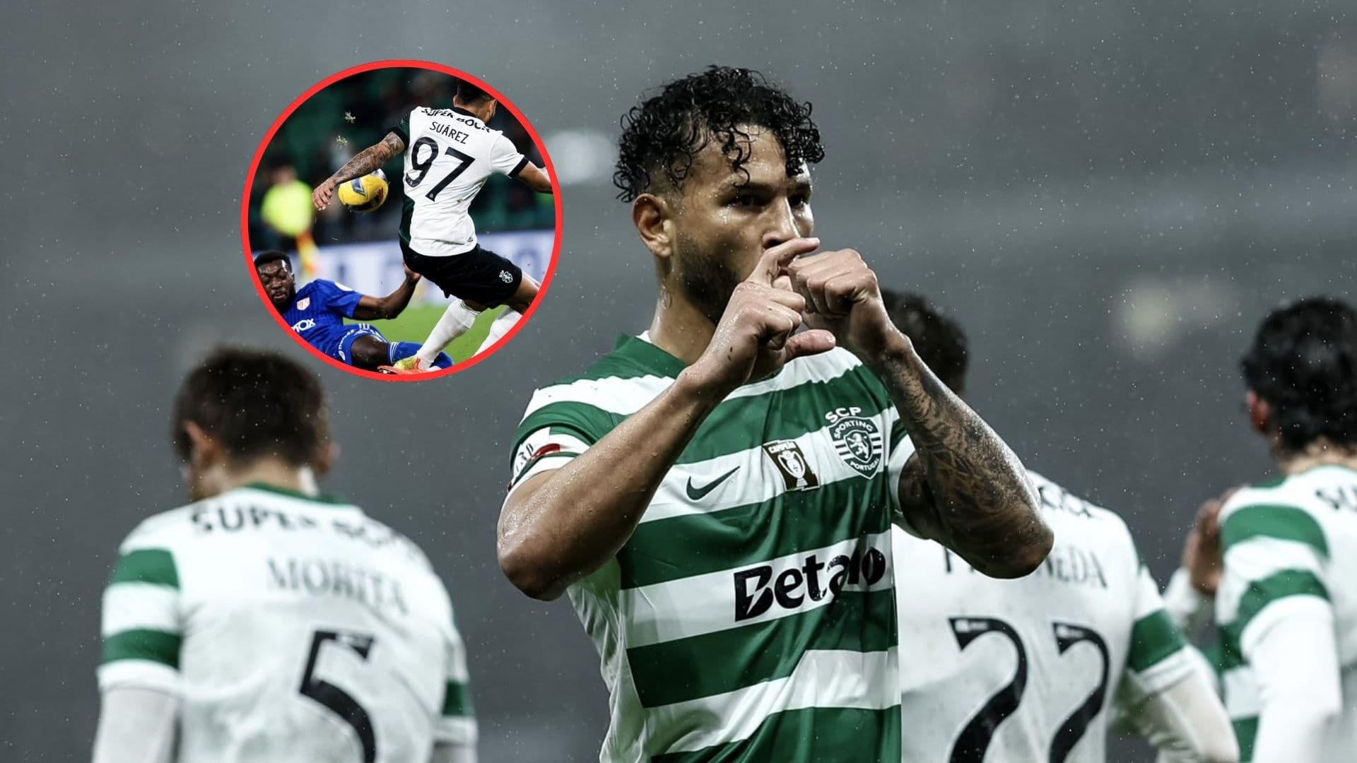 Luis Javier Suárez estuvo involucrado en una grave lesión de rival en el fútbol portugués
