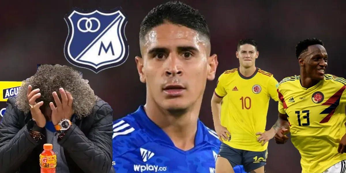 Mala noticia en Millonarios al estilo James o Mina (Foto tomada de Canal Uno,Infobae, revista Turbo)