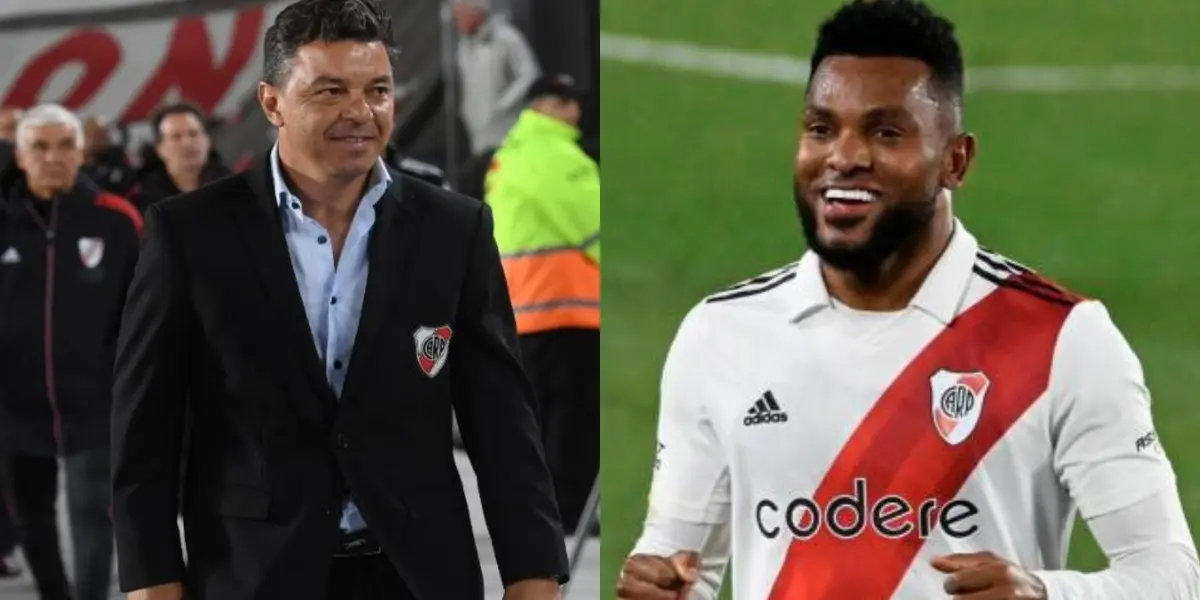 Marcelo Gallardo dirigió su último partido en River Plate y Miguel Ángel Borja lo hizo despedirse en buena lid.