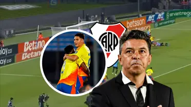Marcelo Gallardo y Juanfer Quintero Foto: Captura de Gol Caracol, ESPN e Infobae