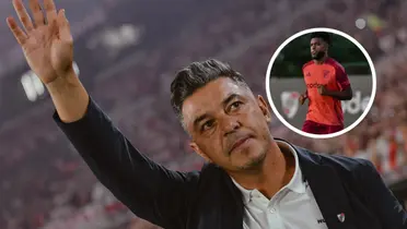 Marcelo Gallardo y Miguel Ángel Borja Foto: River Plate