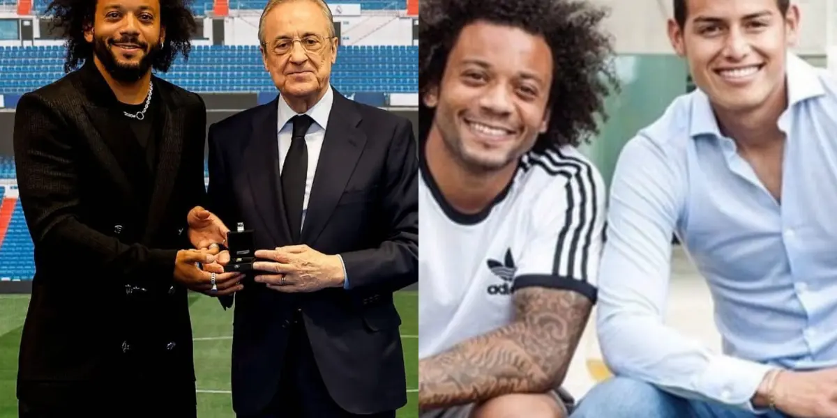 Marcelo se despidió del Real Madrid y el colombiano James Rodríguez tuvo un gesto con el brasileño.