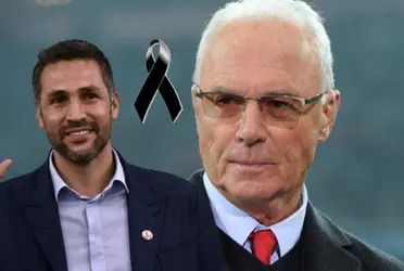 Mario Yepes, al lado Franz Beckenbauer.