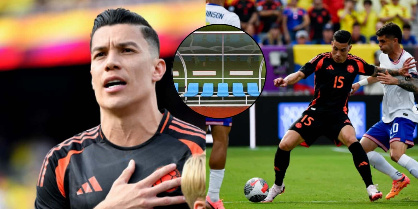Mateus Uribe jugando con la Selección Colombia