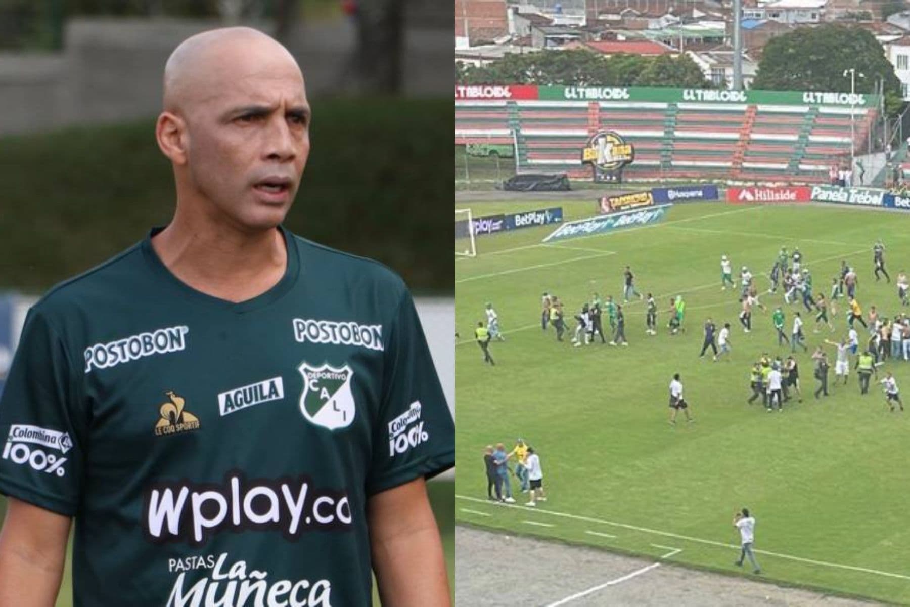 Mayer Candelo fue agredido de manera sorpresiva por los hinchas del Deportivo Cali.