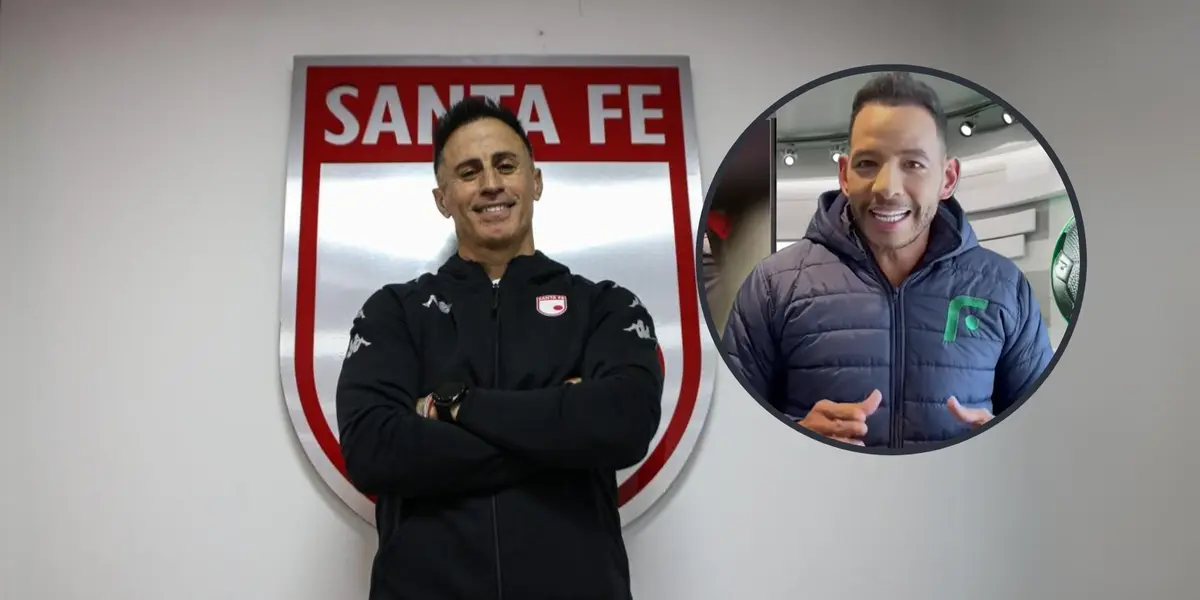 Medina le da una recomendación a Peirano. Foto de Peirano tomada de la web Santa Fe, Medina de captura de pantalla YouTube.