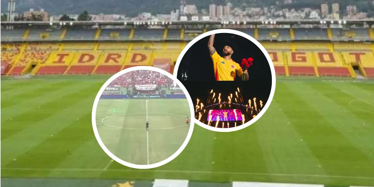 ¡Mejor que la de Medellín! Así presume El Campín su grama tras el show de Maluma  Foto: IDRD, Captura de Win Sports y Maluma