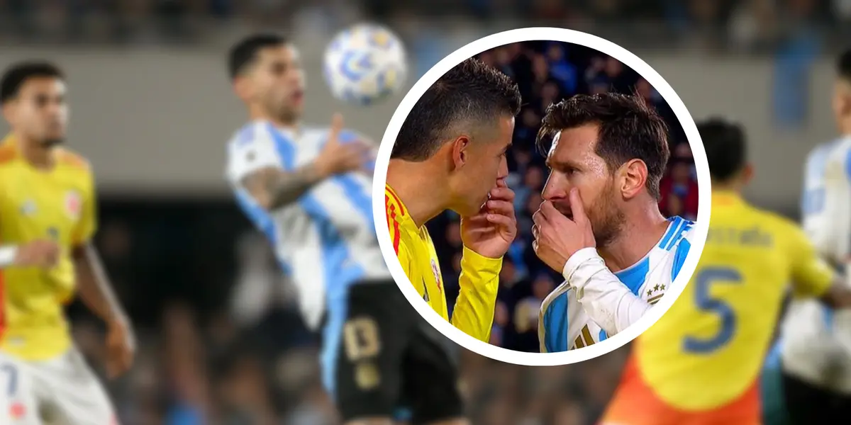 Messi no quedó contento tras el partido y James sería parte de la causa. Foto: CONMEBOL y Captura de X