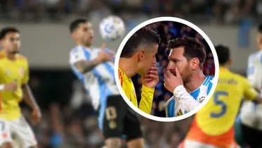 Messi no quedó contento tras el partido y James sería parte de la causa. Foto: CONMEBOL y Captura de X