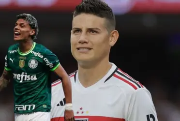 Mientras James jugó poco en el ‘Tricolor', Richard Ríos la rompe en Brasil.