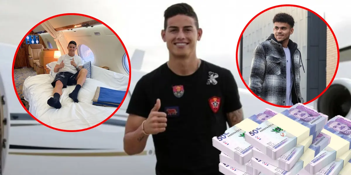 Mientras James presume viajes en jet, el lujo cercano a $10 millones de Luis Díaz