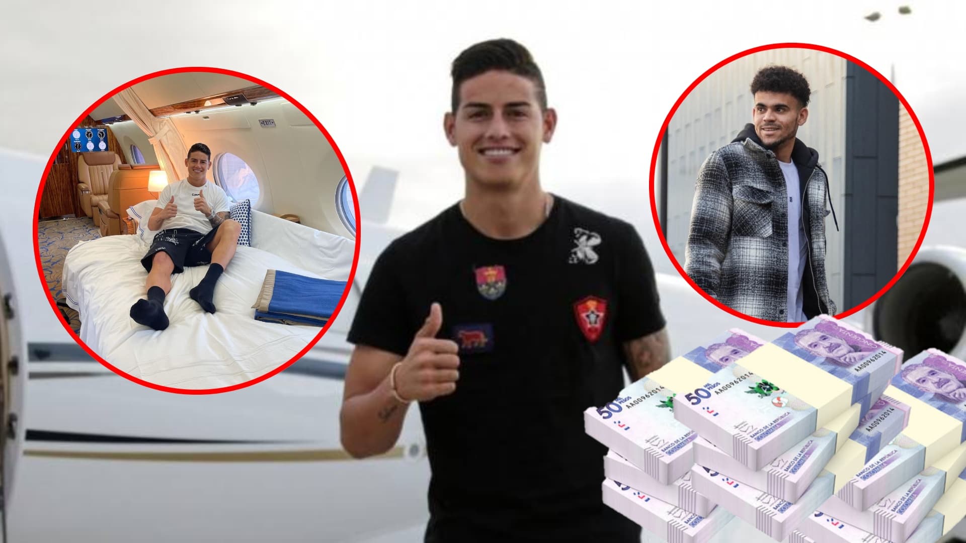 Mientras James presume viajes en jet, el lujo cercano a $10 millones de Luis Díaz