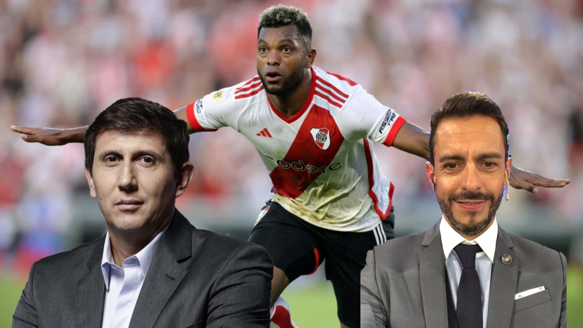 Miguel Ángel Borja con River Plate- Fotos: CNN.El Ancasti, Transfermarkt