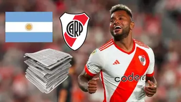 Miguel Ángel Borja está goleando con River Plate. Foto tomada de El Colombiano.