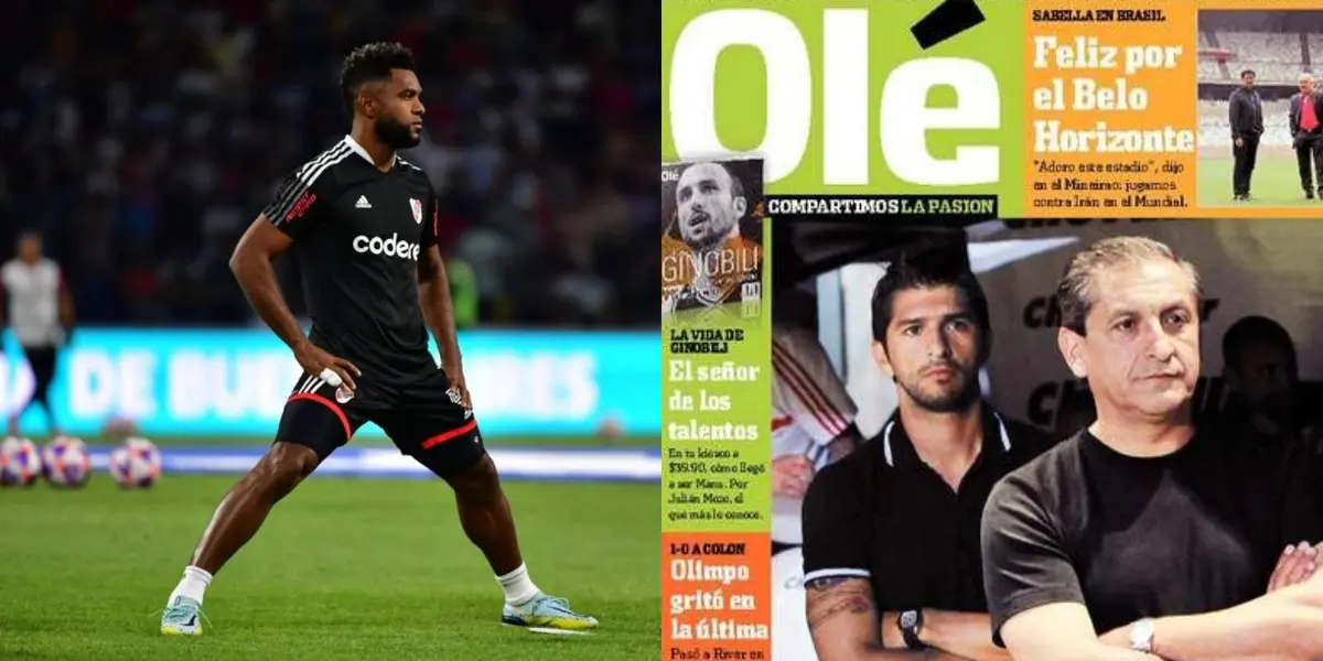 Miguel Ángel Borja jugó su primer partido de liga en este año 2023 con River Plate.