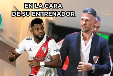 Miguel Ángel Borja se reportó con gol en River Plate en un amistoso.