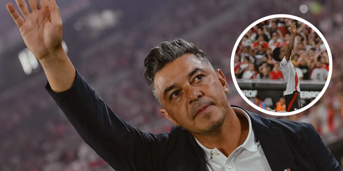 Miguel Ángel Borja y Marcelo Gallardo Foto: River Plate