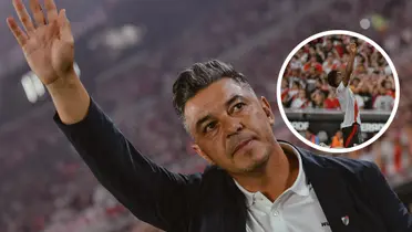 Miguel Ángel Borja y Marcelo Gallardo Foto: River Plate