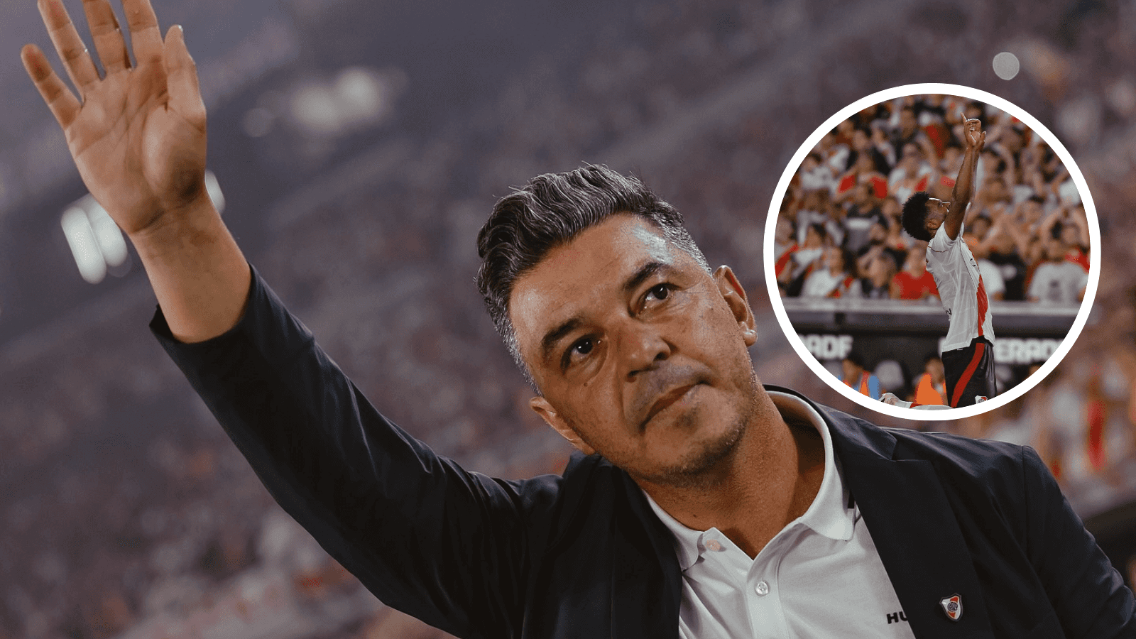 Miguel Ángel Borja y Marcelo Gallardo Foto: River Plate