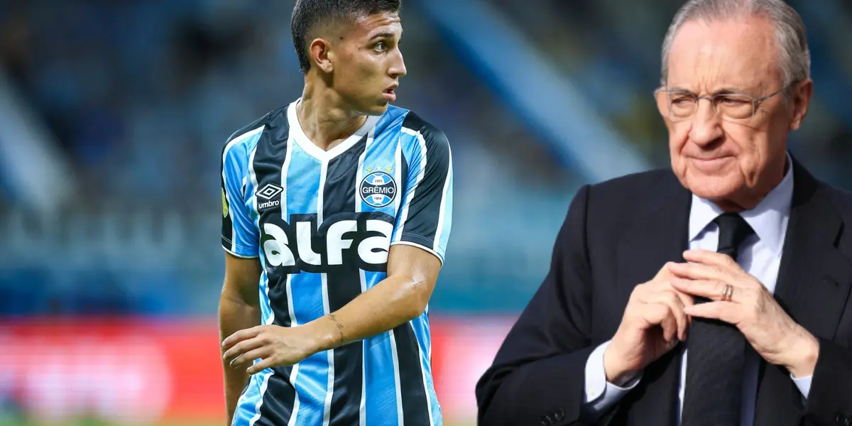 Miguel Monsalve y Florentino Pérez Foto: Gremio y Real Madrid