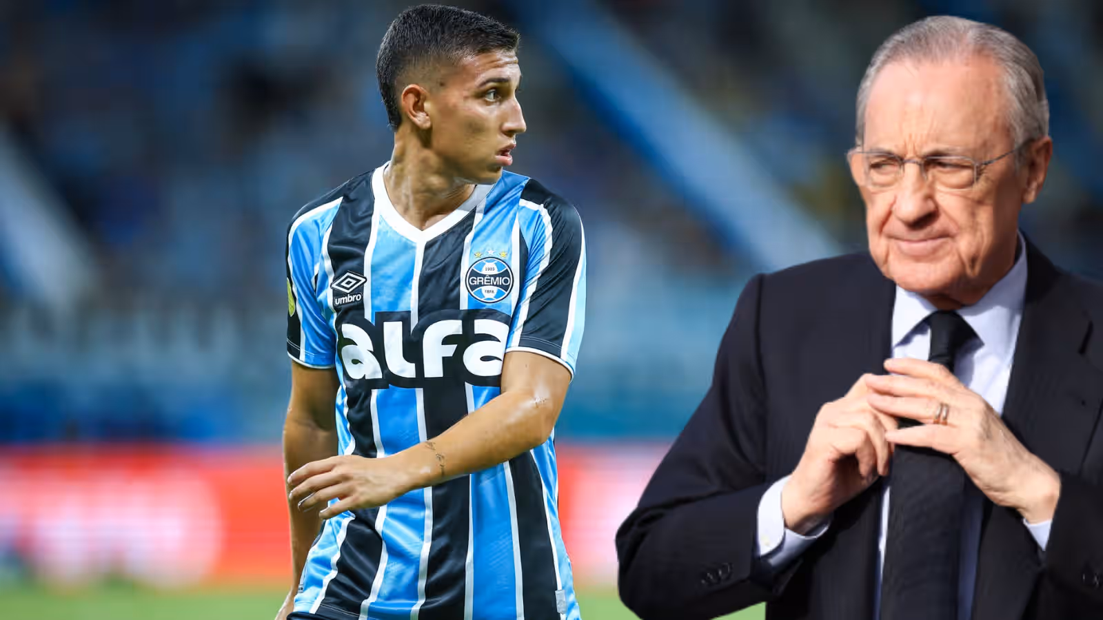 Miguel Monsalve y Florentino Pérez Foto: Gremio y Real Madrid