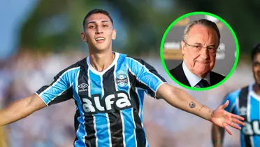 Miguel Monsalve y Florentino Pérez Foto: Gremio y Real Madrid