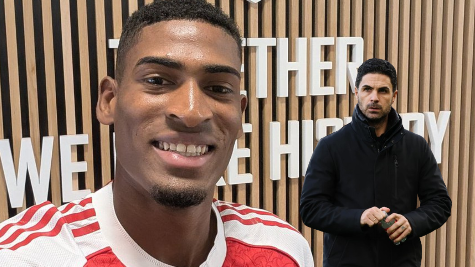 Mikel Arteta y el inepserado gesto en la presentación de Cristian Mosquera en Arsenal Foto: Arsenal