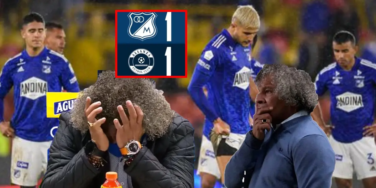 Millonarios arrugó contra Alianza y la peor noticia que recibió Alberto Gamero