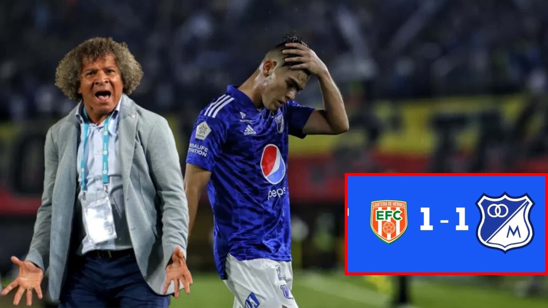 Millonarios arrugó contra Envigado en la liga colombiana (Fotos: Antena 2, redes Azul Total y La FM)