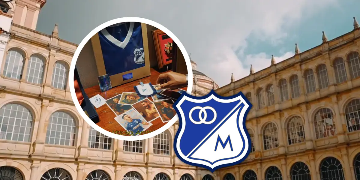 ¡Millonarios de fiesta! La "joya" de cumpleaños con leyenda del FPC. Foto: Escudoteca y Captura de MFC