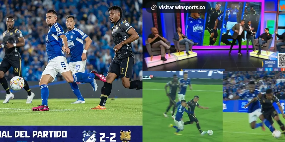 Millonarios empató 2-2 ante Águilas Doradas en el estadio El Campín con una polémica acción