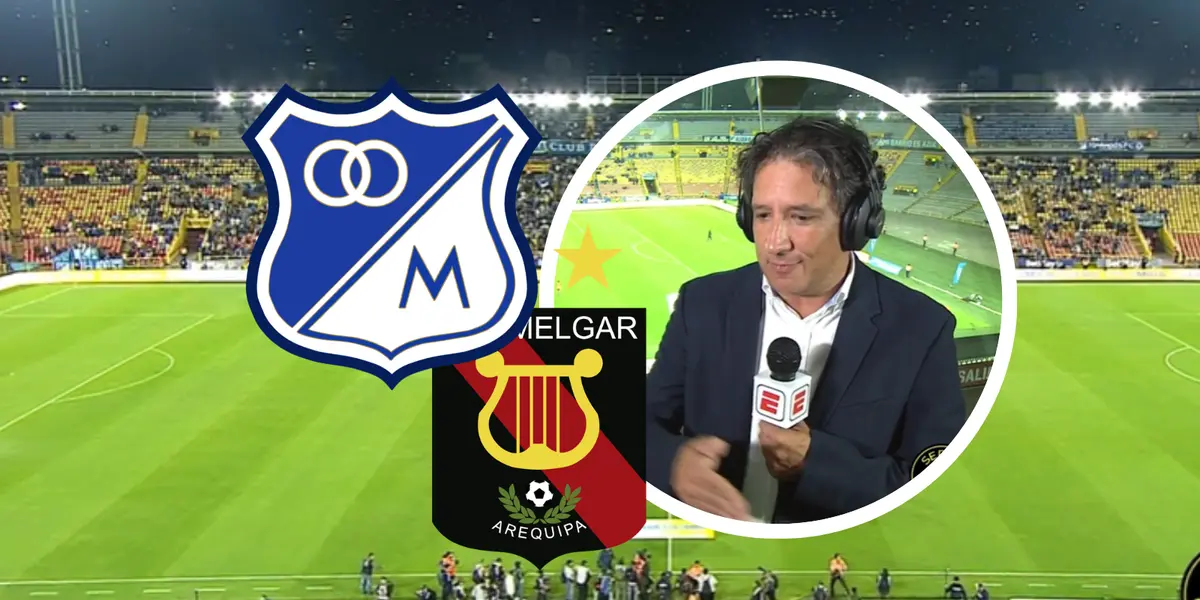 Millonarios FC vs Melgar Foto: Captura de ESPN y Escudoteca
