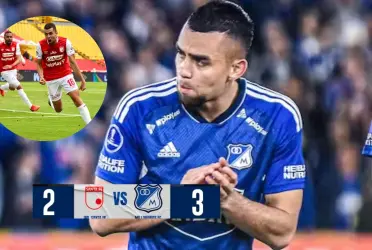 Millonarios ganó 3-2 ante Independiente Santa Fe en el estadio El Campín