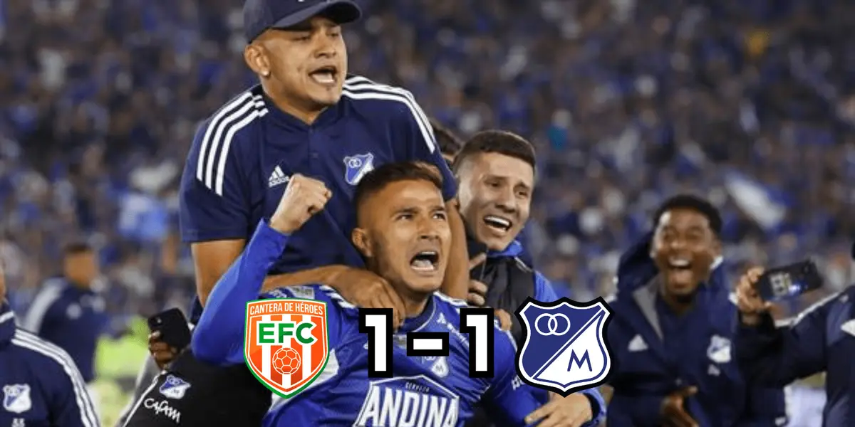 Millonarios logró empatar el encuentro contra el Envigado, gracias a este golazo de larga distancia de Larry Vásquez.