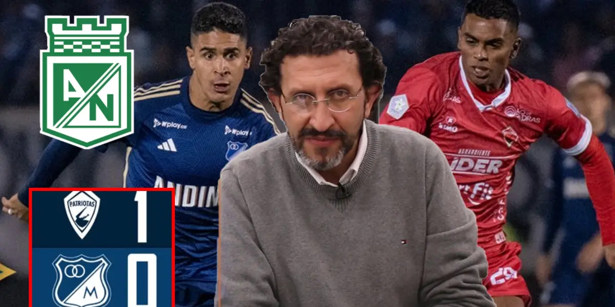 Millonarios perdió 1-0 ante Patriotas en la liga (Foto tomada de redes Millonarios, logo Pinterest y Youtube)