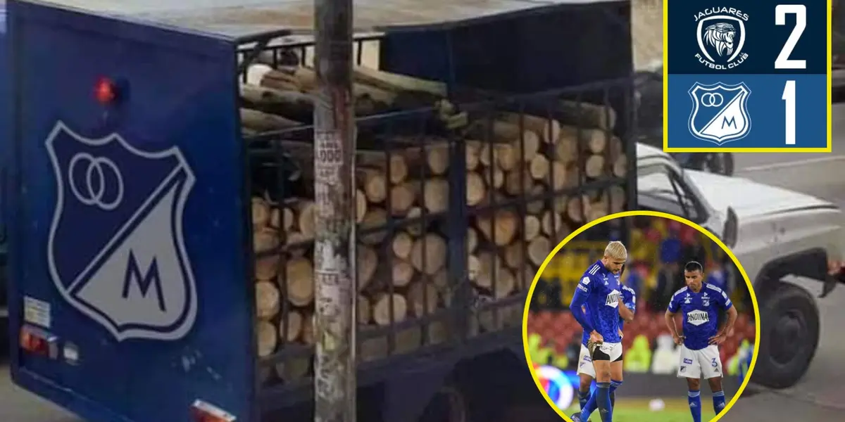 Millonarios se cae a pedazos con cinco derrotas consecutivas por liga (Foto tomada de X, El Espectador y redes Millonarios)