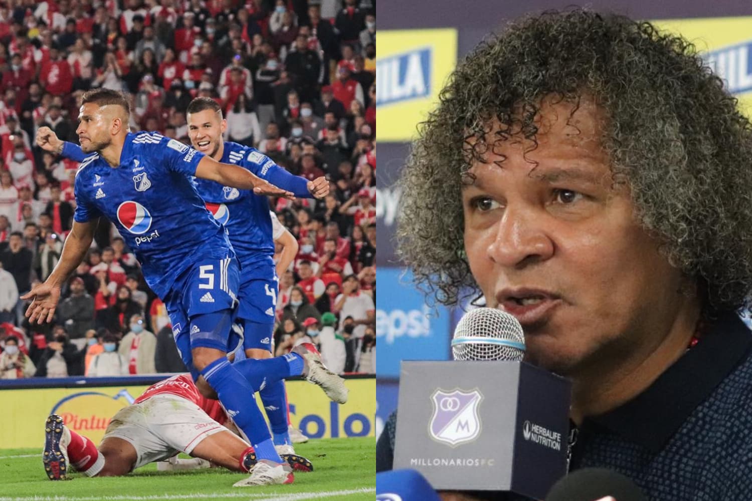 Millonarios venció a Independiente Santa Fe y sigue como líder en la liga Betplay.