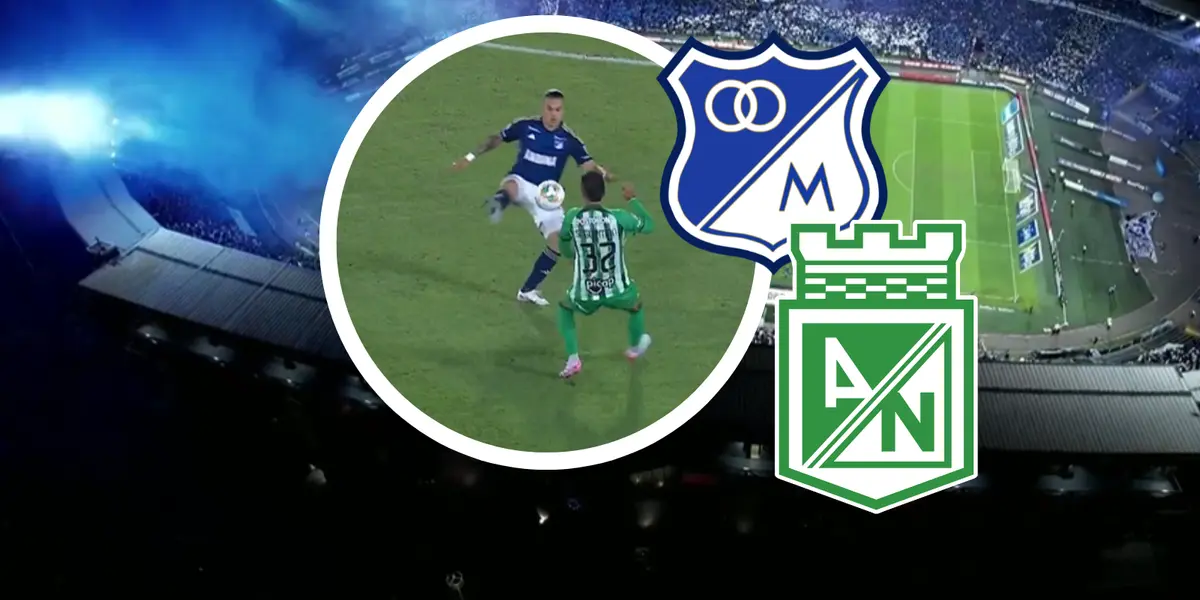 Millonarios vs Atlético Nacional Foto: Captura de Win Sports y Escudoteca