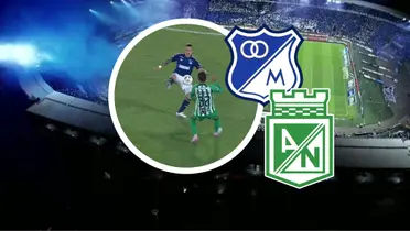 Millonarios vs Atlético Nacional Foto: Captura de Win Sports y Escudoteca