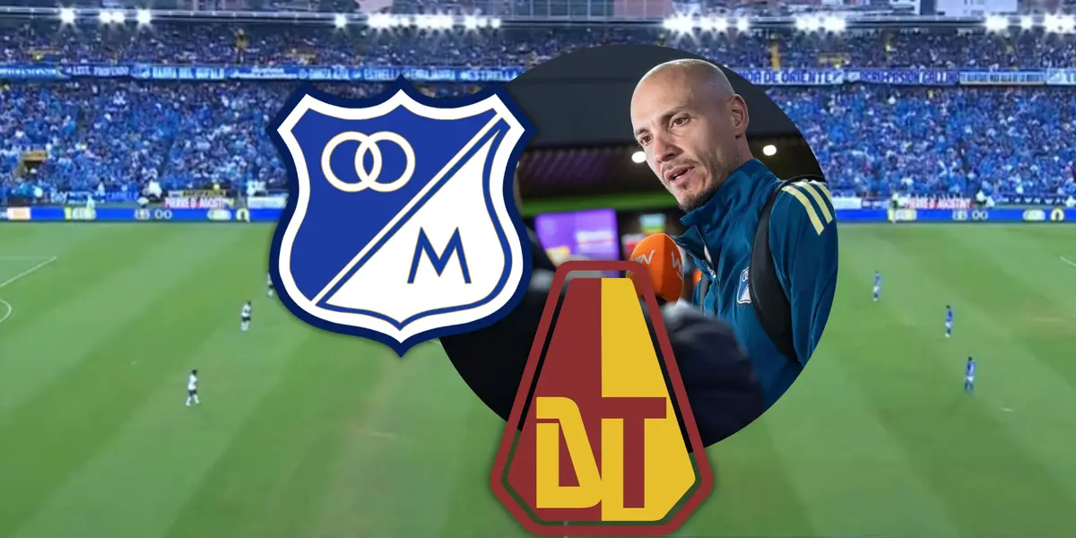 Millonarios vs Deportes Tolima Foto: Captura de Win Sports, MFC y Escudoteca